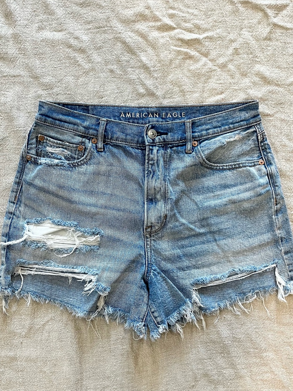 American Eagle High Waisted Distressed Shorts
